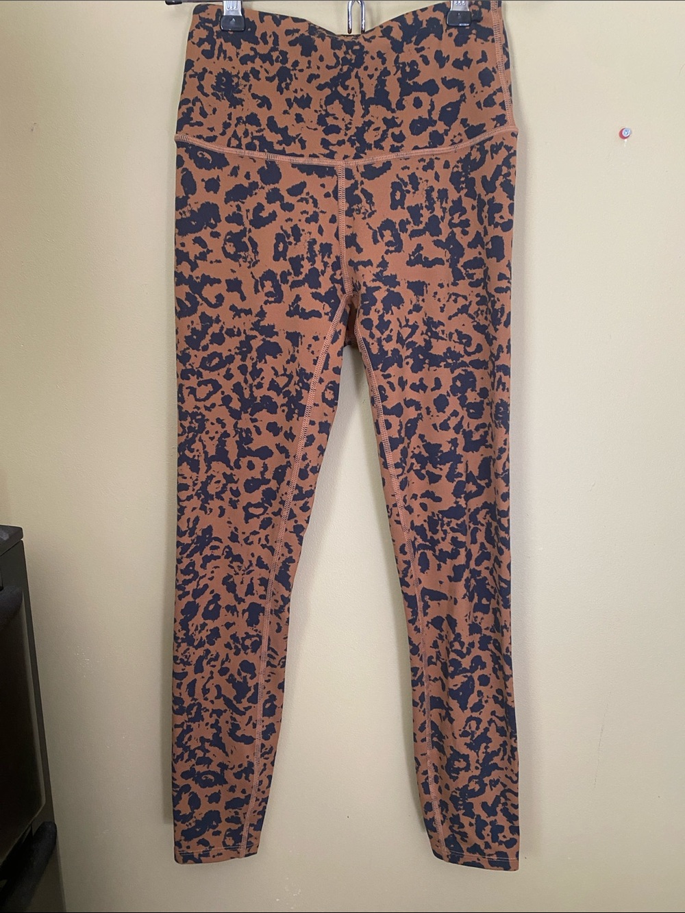 Varley High-Rise Brown Animal-Print Women’s Leggings -XS